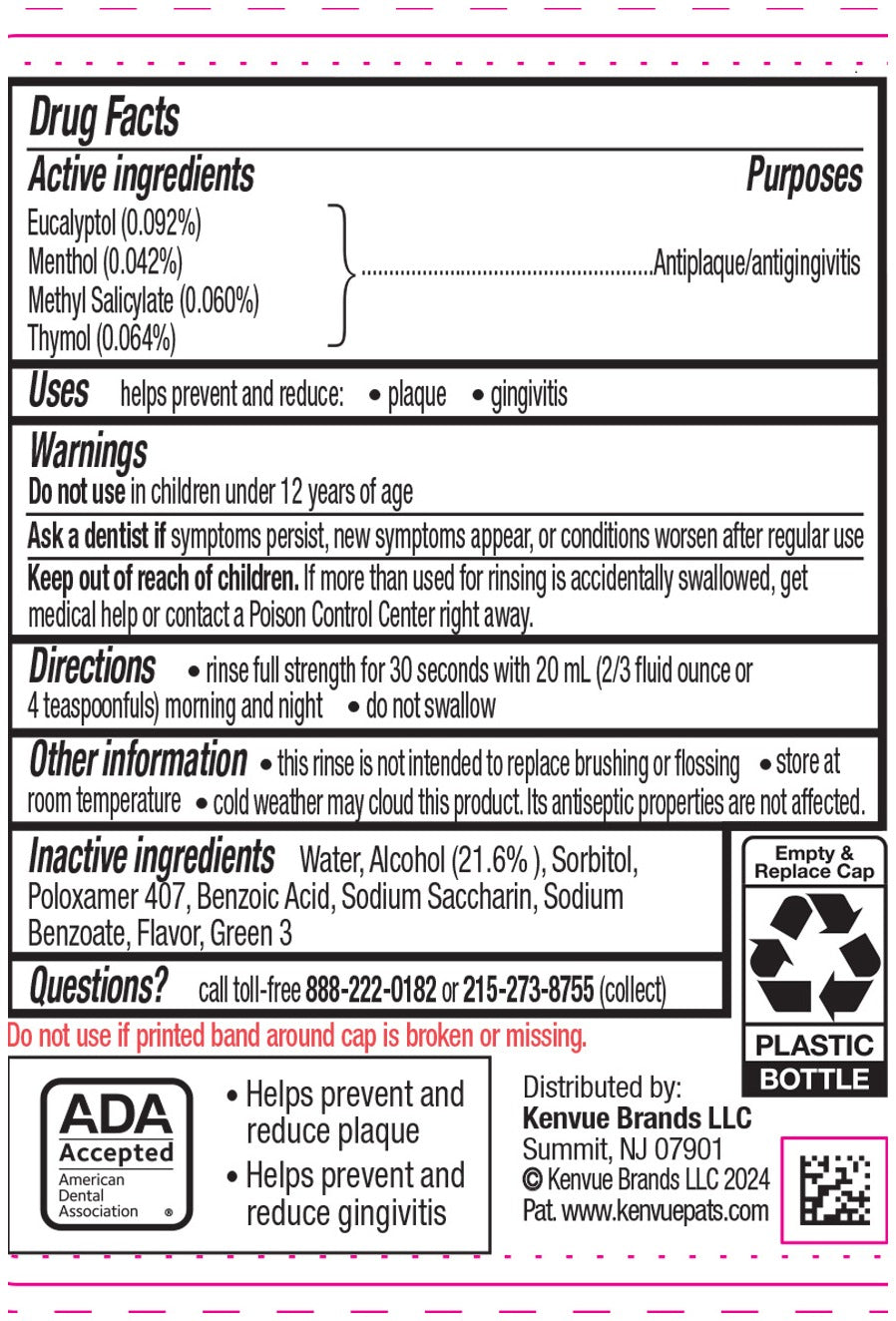 Listerine Cool Mint Antiseptic Mouthwash, 250 mL (8.5 fl oz) — Drug Facts