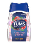 TUMS Ultra Strength 1000 Antacid Chewable Tablets, Assorted Berries, 72 Count