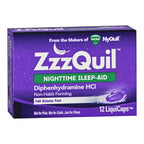 Vicks ZzzQuil Diphenhydramine HCl Nighttime Sleep-Aid LiquiCaps 12 EA