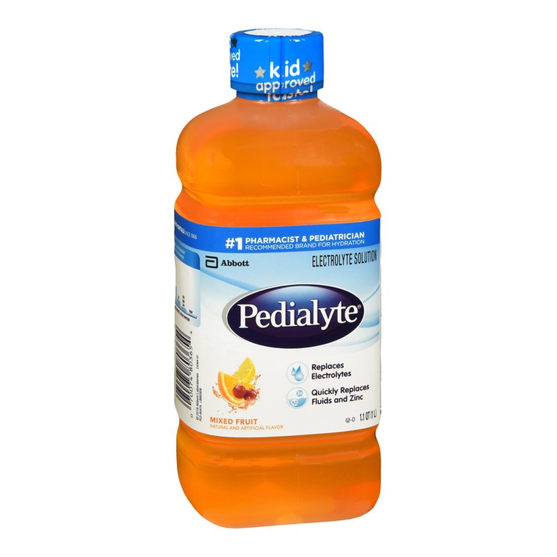 Pedialyte Electrolyte Solution Mixed Fruit Flavor 33.8 OZ