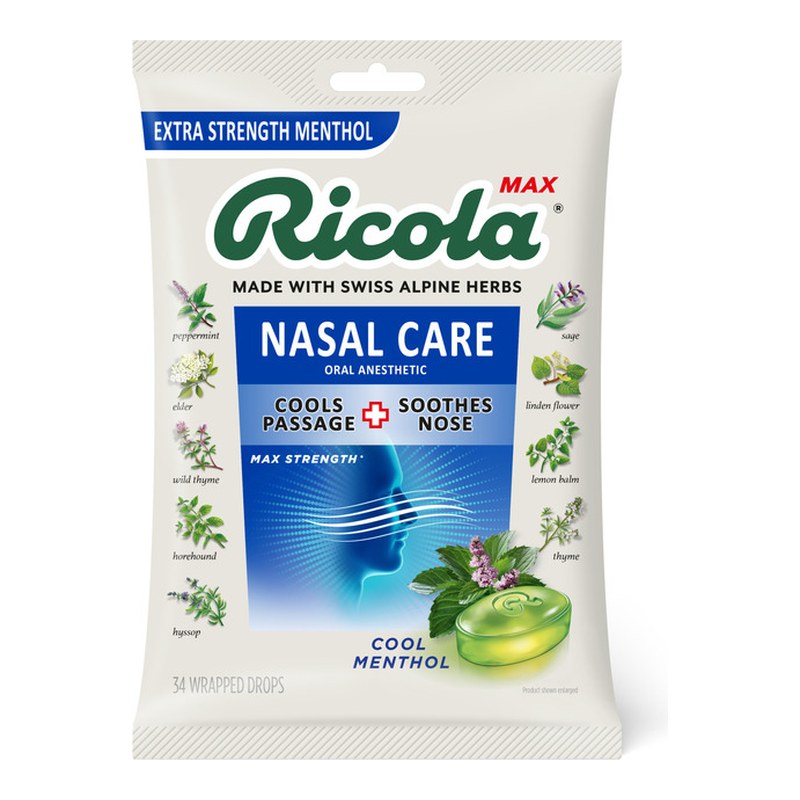 RICOLA BAG MAX NSL CARE CL MNTH DRP 34CT
