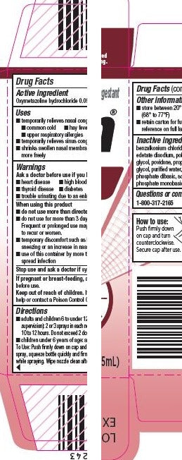 Afrin Original Nasal Spray, Oxymetazoline HCl, 1/2 fl oz (15 mL) — Drug Facts