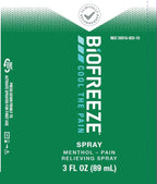 Biofreeze Cool the Pain Menthol Pain Relieving Spray, 3 fl oz (89 mL)