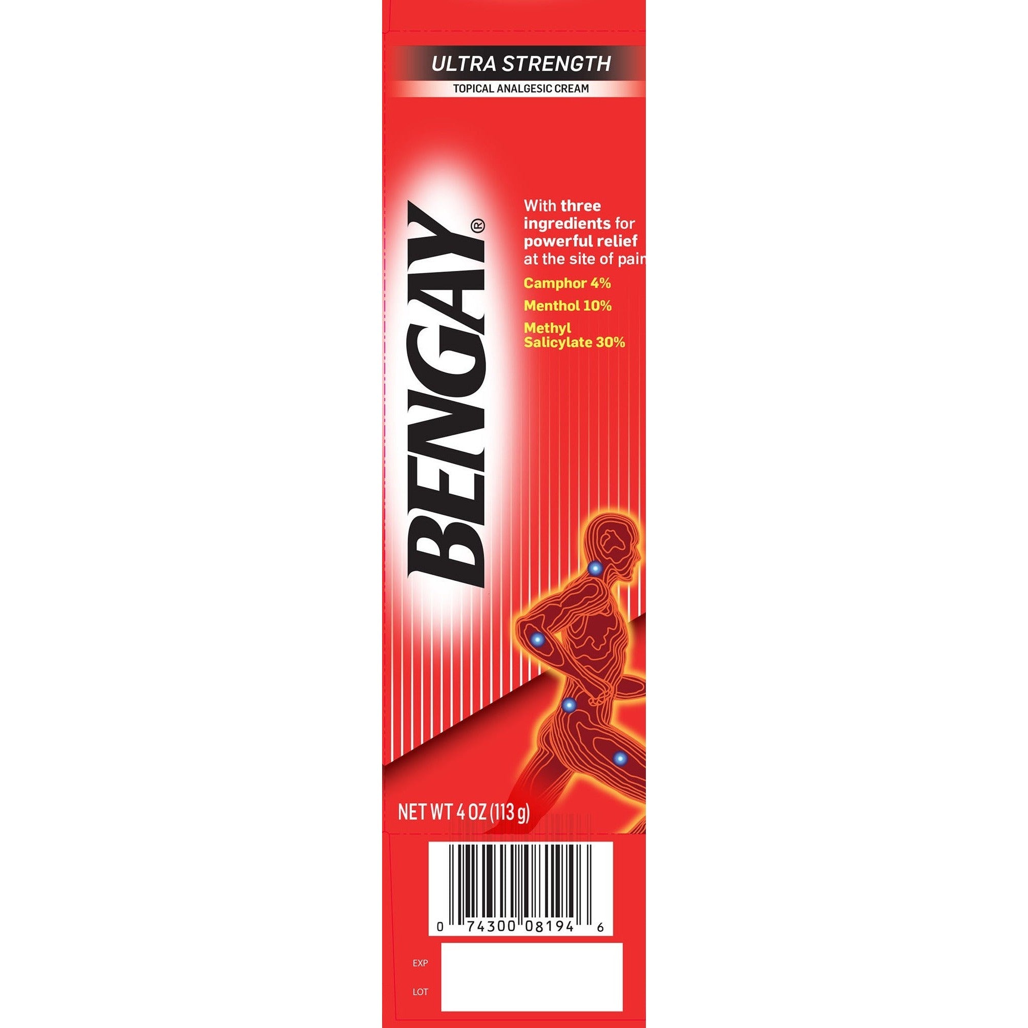 Bengay Ultra Strength Topical Analgesic Cream, 4 oz (113 g)