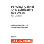 Rugby Polyvinyl Alcohol 1.4% Lubricating Eye Drops, 0.5 fl oz (15 mL)
