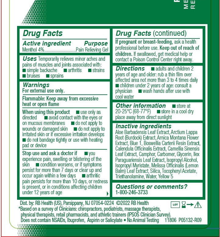 Biofreeze Roll-On Menthol Pain Relieving Gel, 2.5 fl oz (74 mL) — Drug Facts