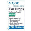 Major Ear Drops, Carbamide Peroxide 6.5%, Earwax Removal Aid, 0.5 fl oz (15 mL)
