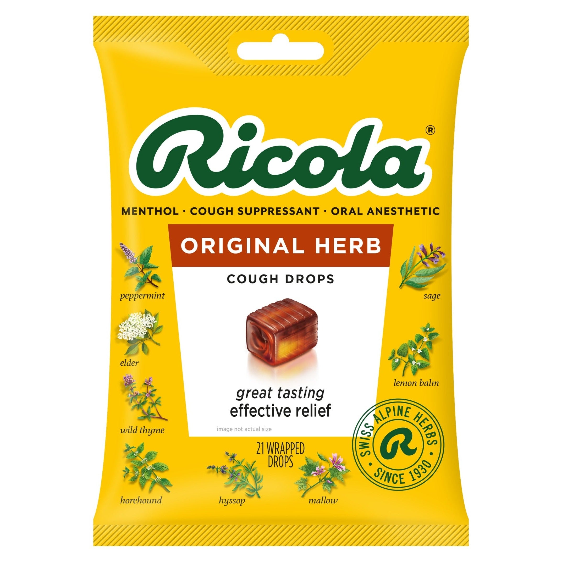 Ricola Original Herb Cough Drops, 21 Drops