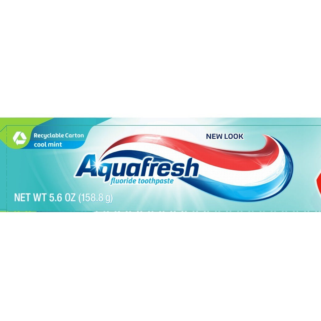 Aquafresh Cavity Protection Fluoride Toothpaste, Cool Mint, 5.6 oz (158.8 g)