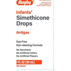 Rugby Infants' Simethicone Drops, Antigas, Dye Free, 1 fl oz (30 mL), 100 Doses
