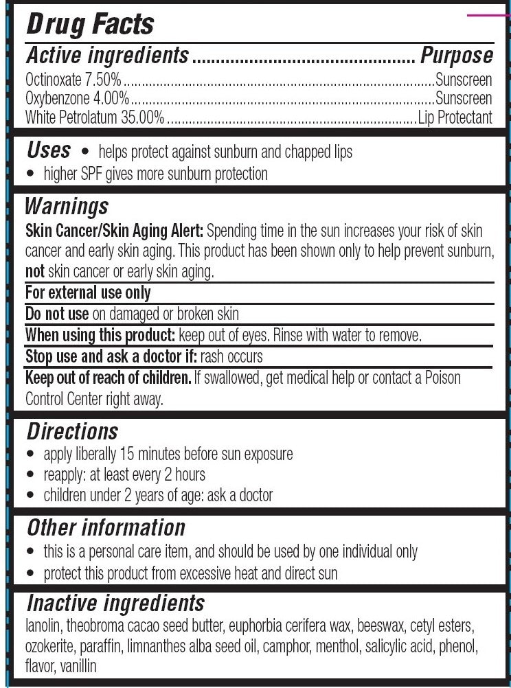 Carmex Classic Medicated Lip Balm Stick, SPF 15, 0.15 oz — Drug Facts
