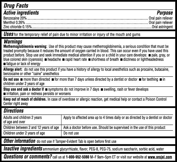 Orajel 3X Medicated Toothache & Gum Pain Relief Gel, Extra Strength, 0.25 oz — Drug Facts