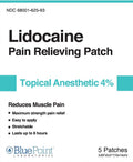 BluePoint Lidocaine Pain Relieving Patch, Topical Anesthetic 4%, 5 Patches