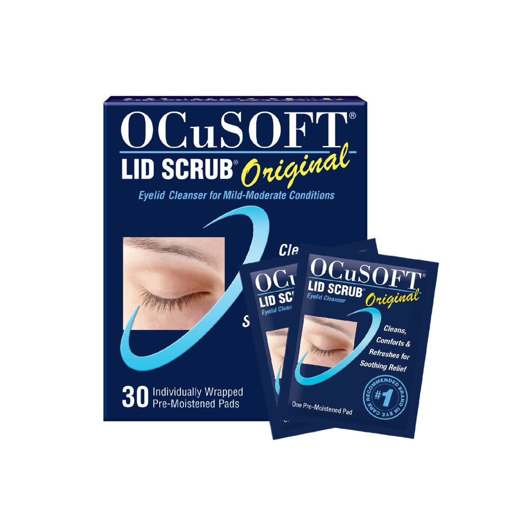 OCuSOFT Lid Scrub Original Eyelid Cleanser, 30 Pre-Moistened Pads