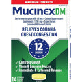 Mucinex DM Maximum Strength 12-Hour, Dextromethorphan 60 mg / Guaifenesin 1200 mg, 14 Tablets