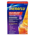 Theraflu Flu Relief Max Strength Nighttime, Honey Lemon, 6 Packets