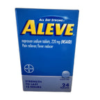 Aleve Naproxen Sodium 220 mg Tablets (NSAID), 24 Tablets