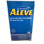 Aleve Naproxen Sodium 220 mg Tablets (NSAID), 50 Tablets