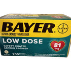 Bayer Low Dose Aspirin 81 mg, Safety Coated, 200 Enteric Coated Tablets