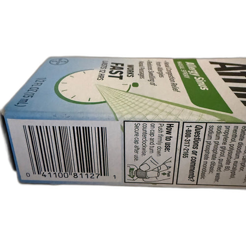 Afrin Allergy Sinus Nasal Spray, Oxymetazoline HCl, 1/2 fl oz (15 mL)
