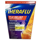 Theraflu Flu Relief Max Strength Nighttime, Honey Lemon, 6 Packets
