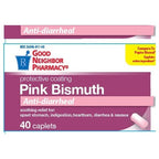 Good Neighbor Pharmacy Pink Bismuth Anti-Diarrheal Caplets, 40 Count