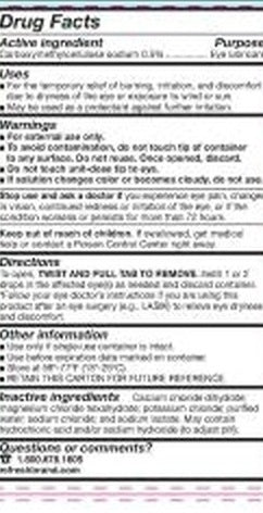 Refresh Plus Lubricant Eye Drops, Preservative-Free, Value Size 50 Single-Use Vials — Drug Facts