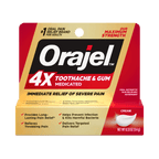Orajel 4X Medicated Toothache & Gum Pain Relief Cream, Maximum Strength, 0.33 oz