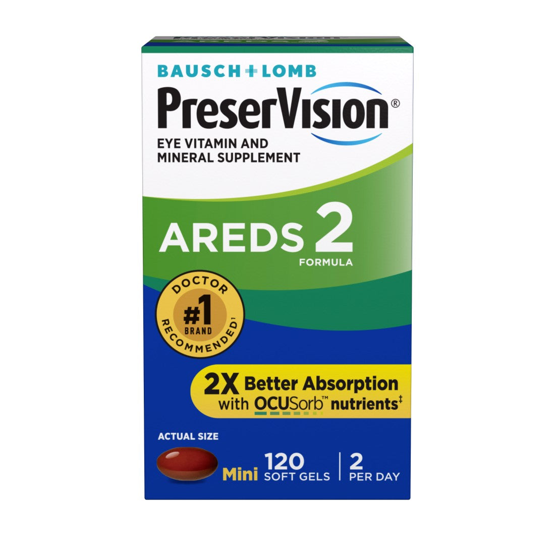 PreserVision AREDS 2 Formula Mini Soft Gels, 120 Count