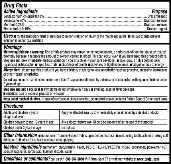 Orajel 4X Medicated Toothache & Gum Pain Relief Cream, Maximum Strength, 0.33 oz — Drug Facts