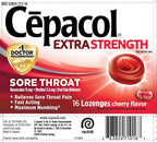 Cepacol Extra Strength Sore Throat Lozenges, Cherry, 16 Lozenges