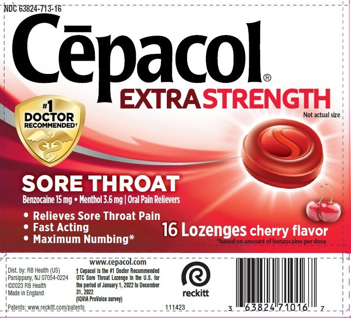 Cepacol Extra Strength Sore Throat Lozenges, Cherry, 16 Lozenges